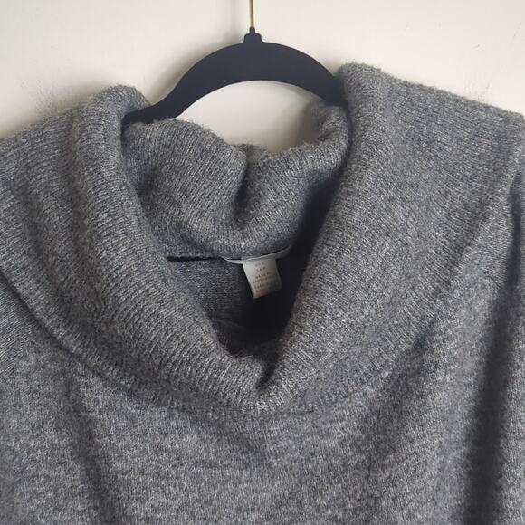 Minimalist Boxy Cowl Neck Sweater Wool Blend Women's Oversized Small - Picture 3 of 9
